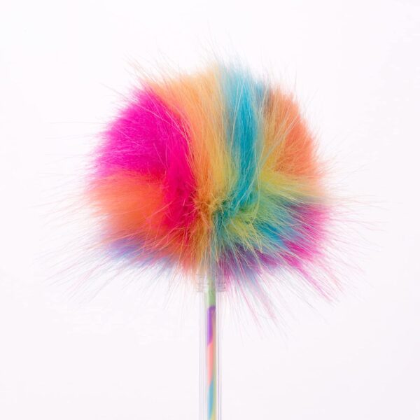 12 Pack Rainbow Color Pompom Gel Pens for Girls and Children