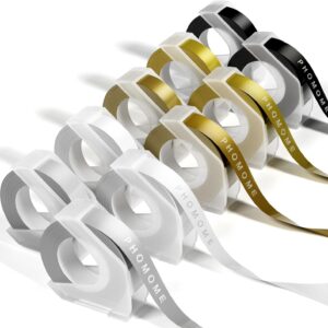 Phomemo Plastic 9mm Embossing Tapes for Dymo Label Maker Gold