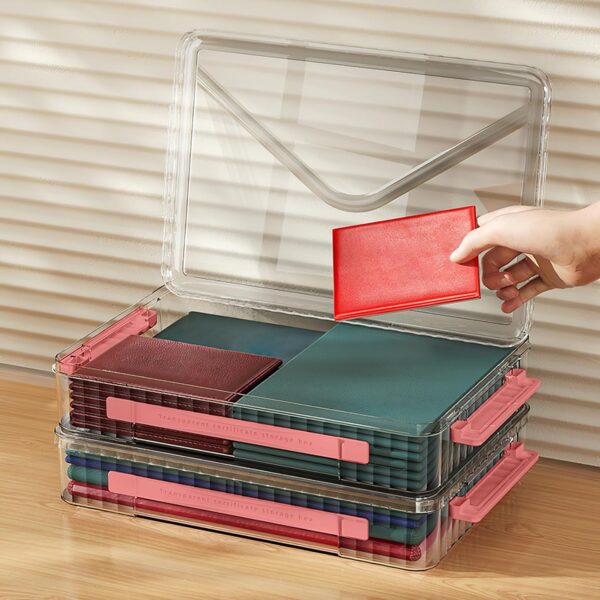 Plastic Storage A4 File Project Case with Handle