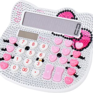 Kitty Diamonds Desktop Calculator 12 Digit Solar and Battery Dual Power