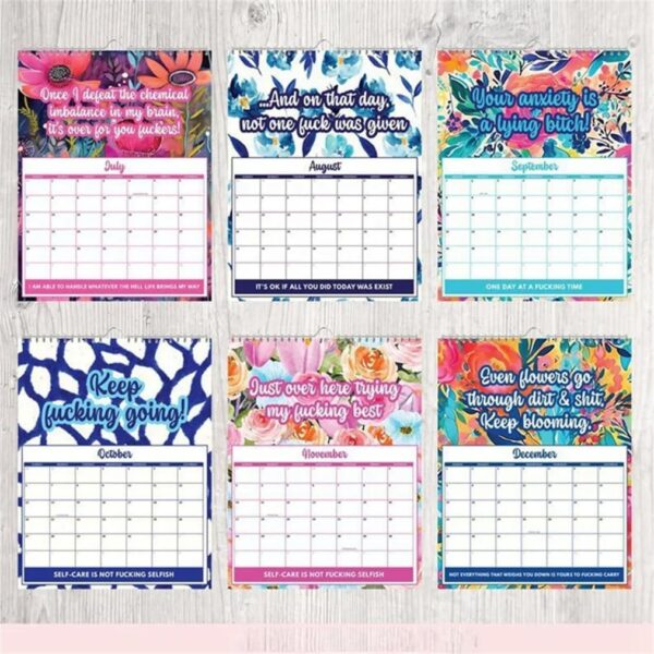 2024 'Fuck It' Calendar Monthly Planner with Funny Swear Words