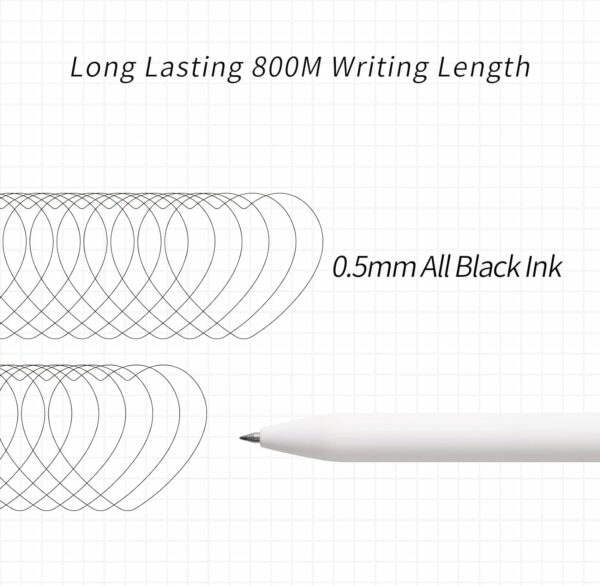 Kaco FIRST Gel Ink Pens,Cute Heart with Extra 4 Black Refills (2 White)