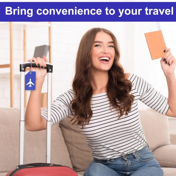 8Pcs Silicone Luggage Suitcases Tags for Travel Luggage Name Tags