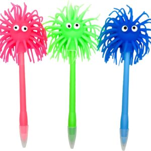 6 PCS Cute Sea Urchin Shaped Pens Soft Rubber Ballpoint Pens