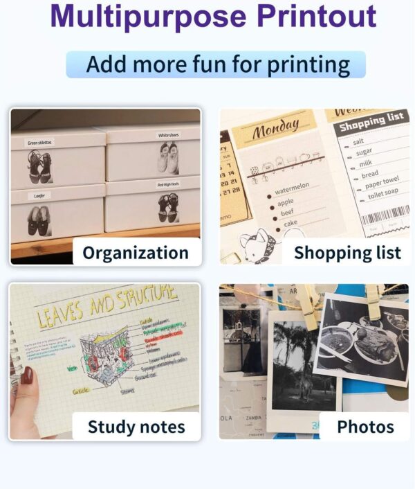 Phomemo M03 Portable Bluetooth Printer for 2-3 Inch Width Thermal Paper