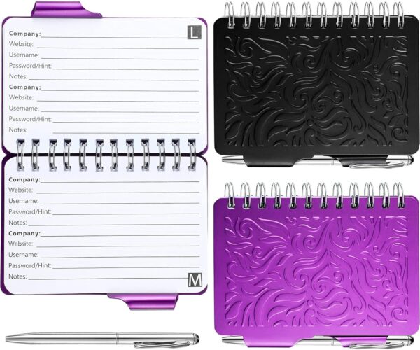 2Pcs Protable Notebook Elegant Mandala Password Book Keeper with Pen