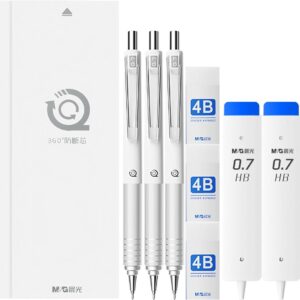 M&G 3PCS 0.5mm Mechanical Pencils with HB Lead Refills Set