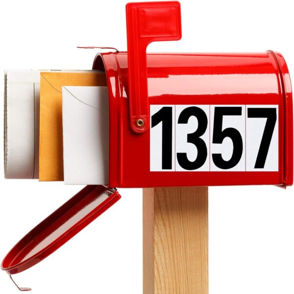 40pcs Mailbox Number 0-9 Sticker Decal Adhesive Black 3 Inch