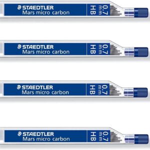 Staedtler Mars Micro Carbon 0.7mm Pencil Lead Refill HB,4 Pack