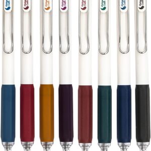 8 Vintage Color Gel Pens,0.5mm Fine Point for Note Taking Journaling