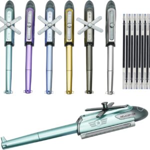 6PCS Novelty Helicopter Gel Pen with 12 pcs Refills for Kids