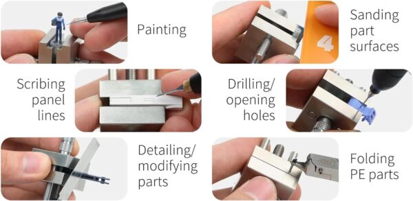 DSPIAE Stainless Steel Precision Mini Vise Grip Width 0.88inch - 0.22inch (AT-MV)
