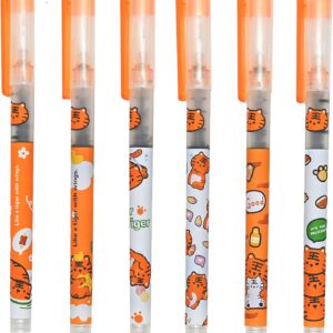 12PCS Tiger Liquid Ink Quick Dry Ink Rollerball Pens Black Ink