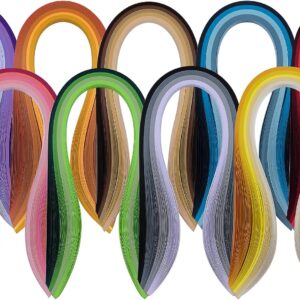 900 Paper Quilling Strips Set,36 Colors width 7mm Length 39cm