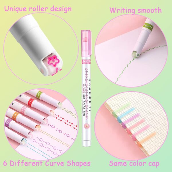 6pcs Curve Highlighter Craft Pens 2 Pack