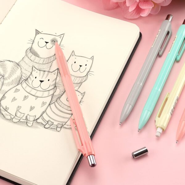 4PCS Colorful 0.7mm Automatic Mechanical Pencils