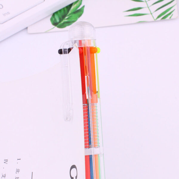 12 Pack 0.5mm 6-in-1 Multicolor Ballpoint Pen