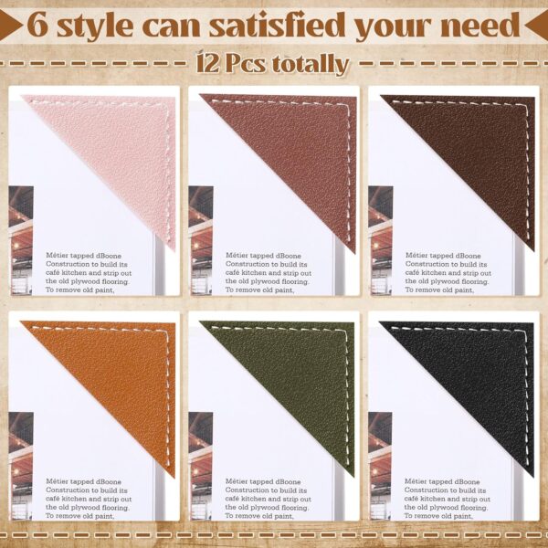 12Pcs Leather Corner Bookmarks for Women Book Lovers Gift Bible