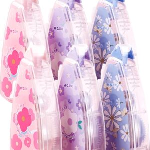 M&G Double Sided Glue Transparent Tape Roller,48M/157FT,6 Pack