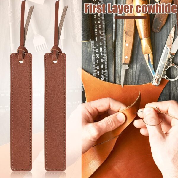 Handmade Genuine Leather Bookmarks 10 Pack