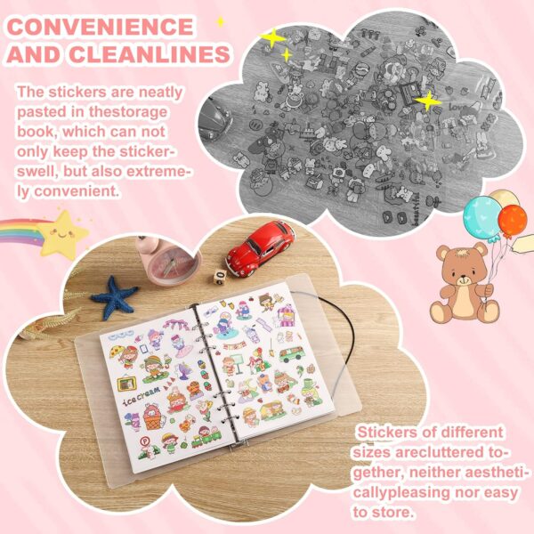Reusable Sticker Book 80 Sheets Sticker Collecting Album Plus Size A5