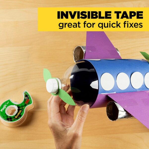 Scotch Magic Tape,3 Rolls,Invisible 19mm x 25m