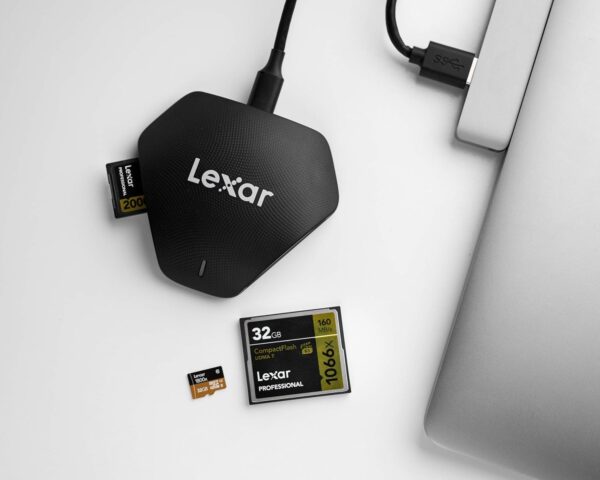 Lexar 3-in-1 USB 3.1 Reader,Supports SD,microSD and CF Cards - Image 4