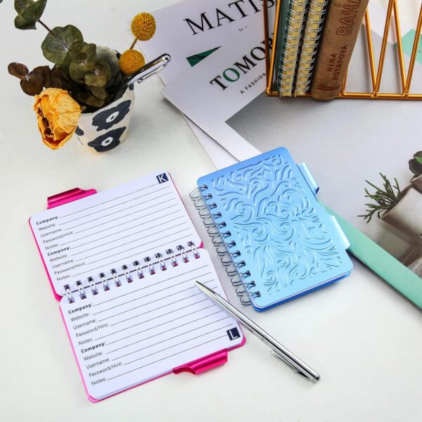 2Pcs Protable Notebook Elegant Mandala Password Book Keeper with Pen