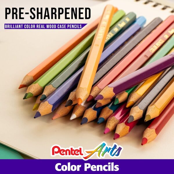 Pentel Arts Colored Pencils,12/24 Assorted Colors