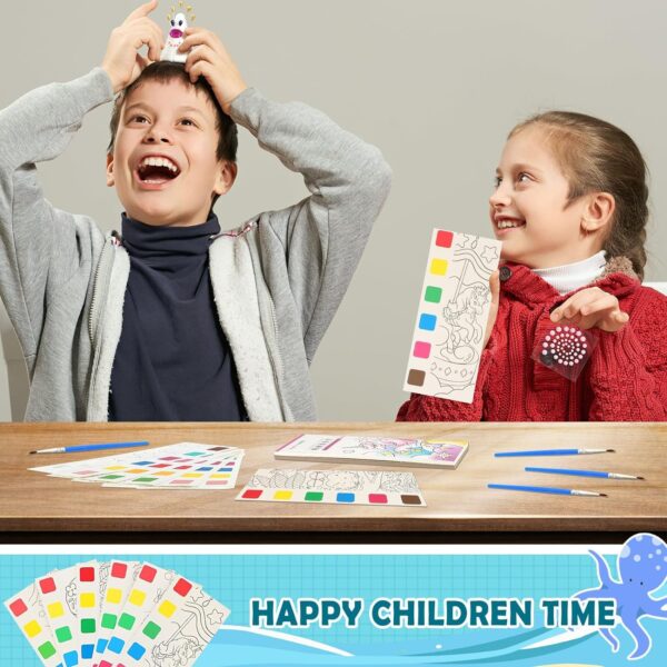 6Pcs Pocket Watercolor Painting Book for Kids