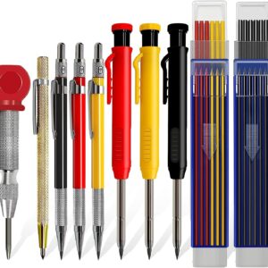 Mechanical Carpenter Pencils Set with 30 Marker Refills for Architect Construction