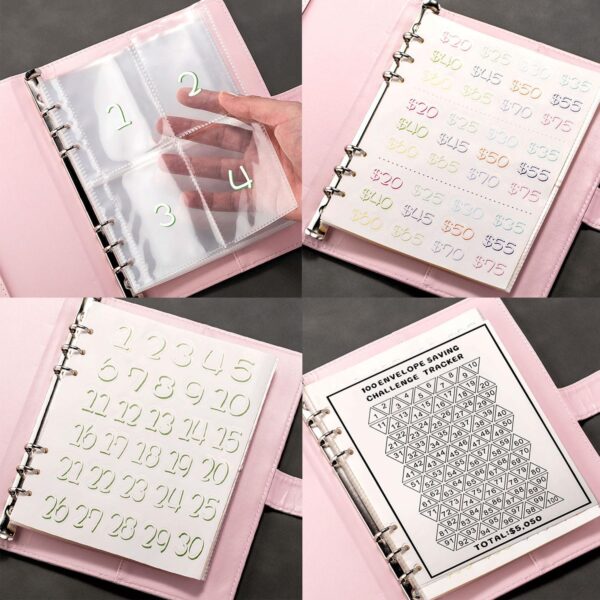 100 Day Challenge A5 Money Saving Budget Binder Green