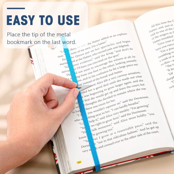 20Pcs Elastic Bookmarks Stainless Steel Book Darts for Book Lovers