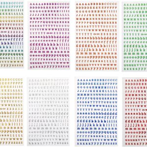 3mm Mini Alphabet Letters Stickers Self Adhesive 8 Sheets