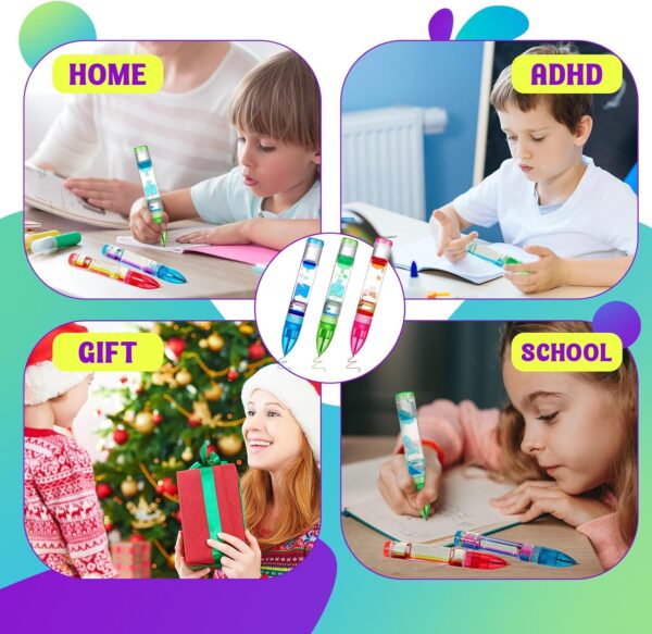 3Pcs Liquid Motion Bubbler Fidget Pens