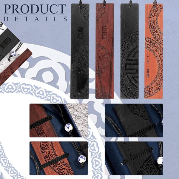 4pcs Wooden Bookmark for Men Women Book Lovers