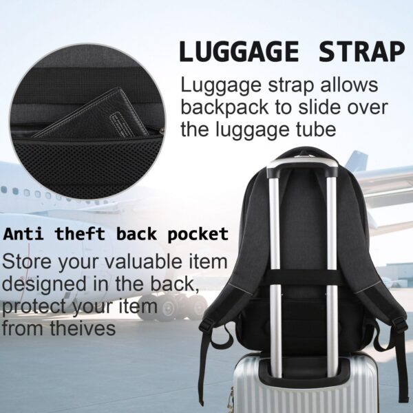Bruno Cavalli Laptop Backpack with USB Charging Port Fit 15.6 inch Notebook