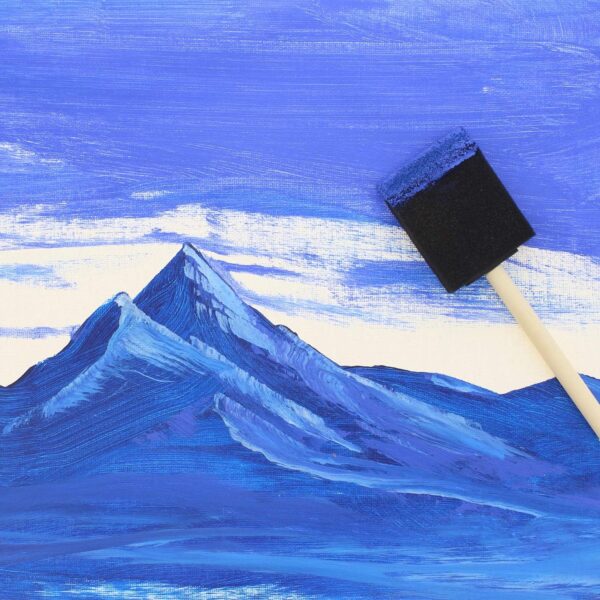 1 inch Foam Sponge Wood Handle Paint Brush Set 50 Pack