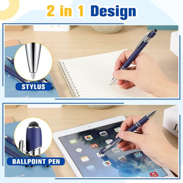 38Pcs Rubberized Ballpoint Pen with Stylus Tip for Touch Screen Devices