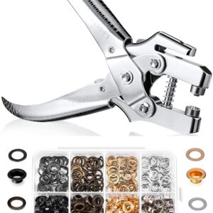 3/16 Inch Grommet Hole Punch Tool Kit with 200Pcs Grommets Eyelets