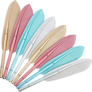 8pcs Artificial Feather Ballpoint Ink Pens