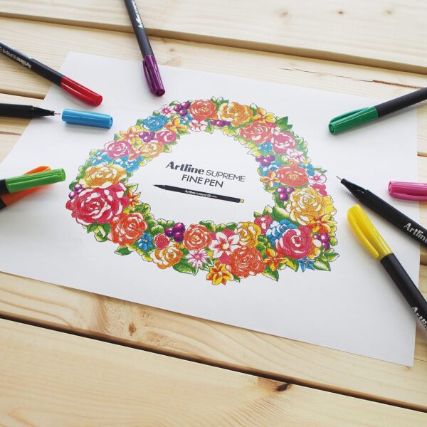 Artline SUPREME Fine Pens for Drawing,Coloring,Writing,0.4mm