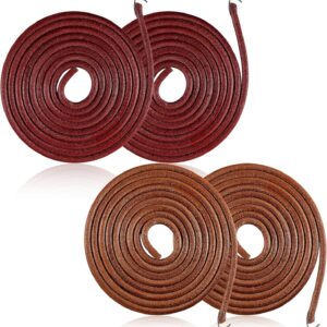 4Pcs Treadle Sewing Machine Leather Belt with Hook 72 x 3/16 Inch