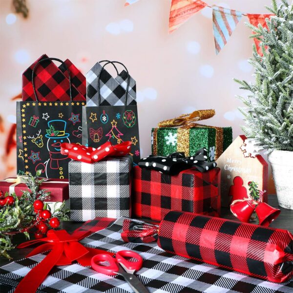 100Pcs Christmas Tissue Paper DIY Wrapping Paper Red Black