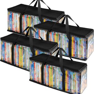 DVD Storage Bags Plastic Media Organizer Holders 4 Pack