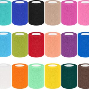 18 Pack Self Adherent Cohesive Wrap Bandages,First Aid Tape,3 Inches X 5 Yards