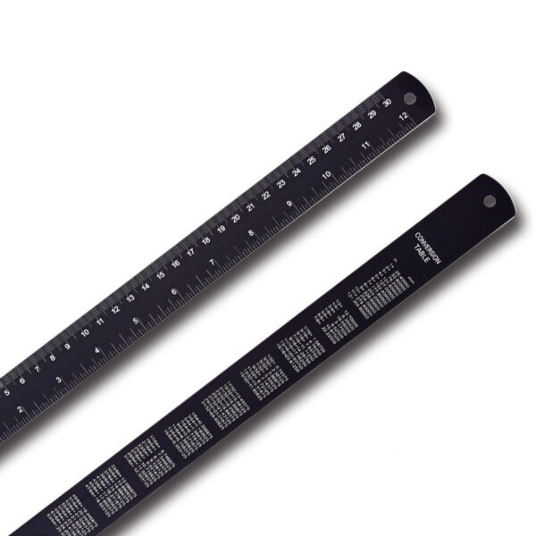 Aluminum Metal Ruler 12 inch with Metric and Imperial Measurement 2 Pack - Image 3