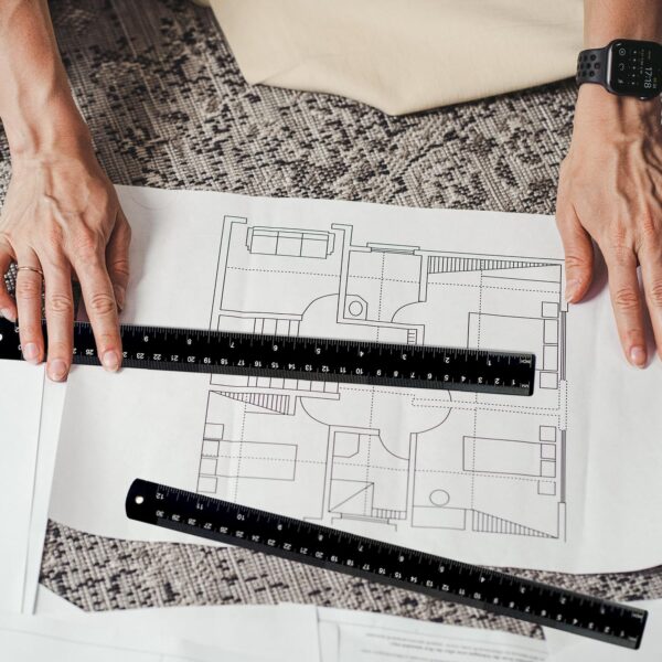 Aluminum Metal Ruler 12 inch with Metric and Imperial Measurement 2 Pack - Image 6