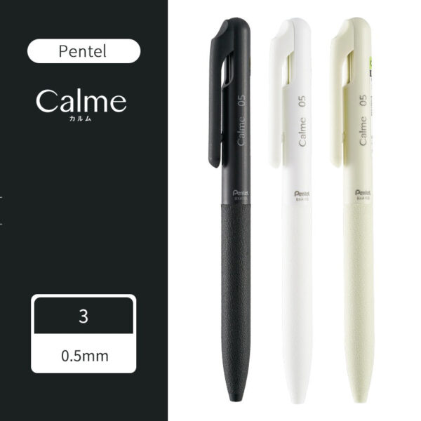 Pentel Calme Ballpoint Pen 0.5mm 3 Pack - Image 2
