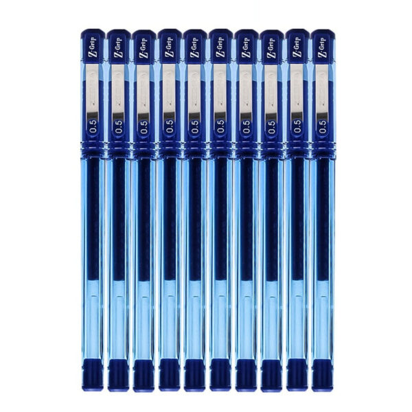 Zebra Z-Grip Stick Gel Ink Rollerball Pen,0.5mm,10 Pack